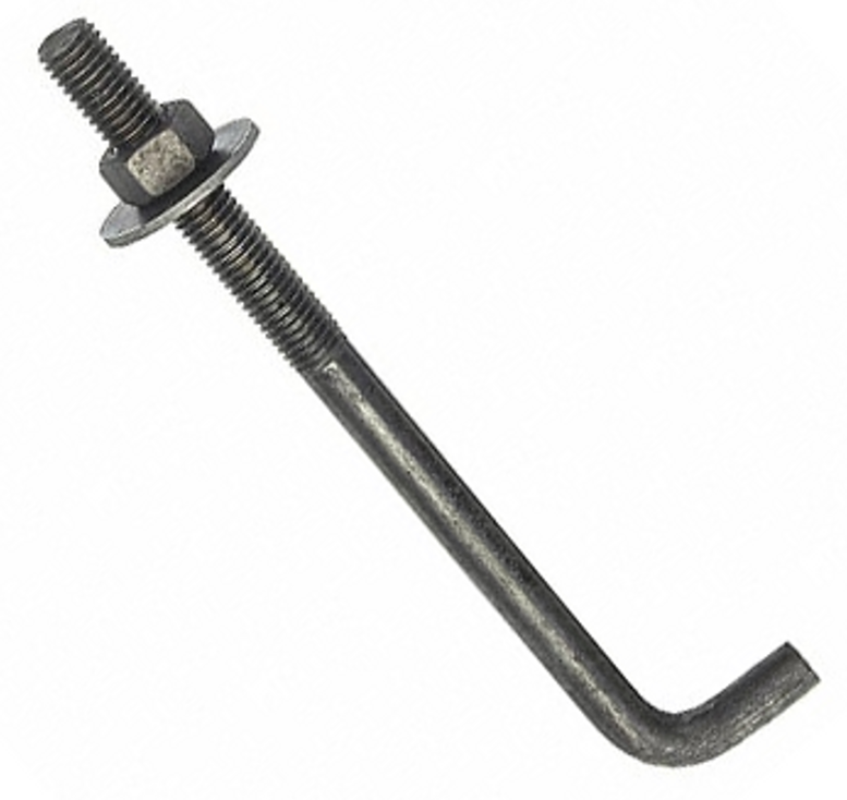 5/8" x 10" x 2" x 3" Anchor Bolt w/ Nut & Washer